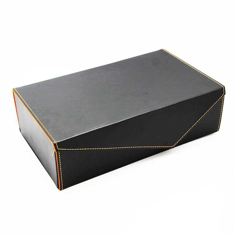 High End Folding Hemp Leather Rectangular Wine Packaging Box