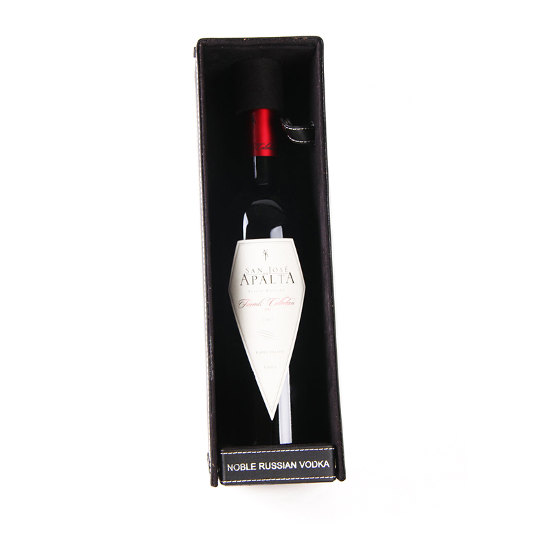 High End Leather Single Wine Bottle Packaging Box for Gift