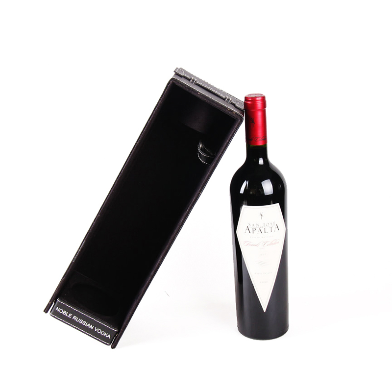 High End Leather Single Wine Bottle Packaging Box for Gift