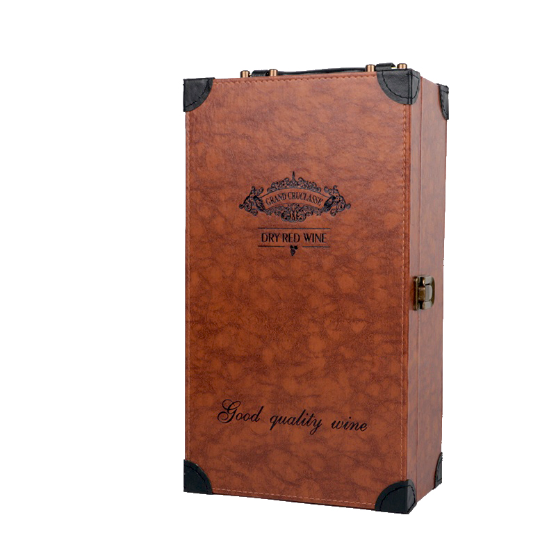 High End Leather Wine Glass Packaging Box Wine Gift Box