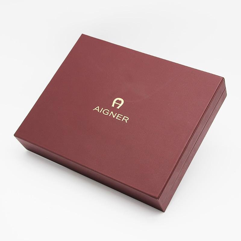 High End Simple Wind Red Leather Rectangular Gift Packaging Box