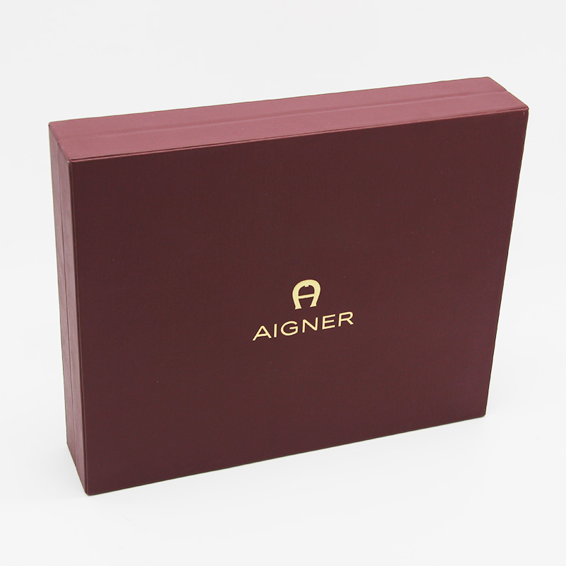 High End Simple Wind Red Leather Rectangular Gift Packaging Box