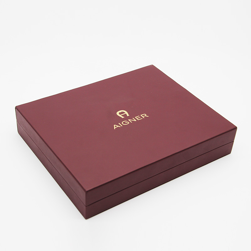 High End Simple Wind Red Leather Rectangular Gift Packaging Box