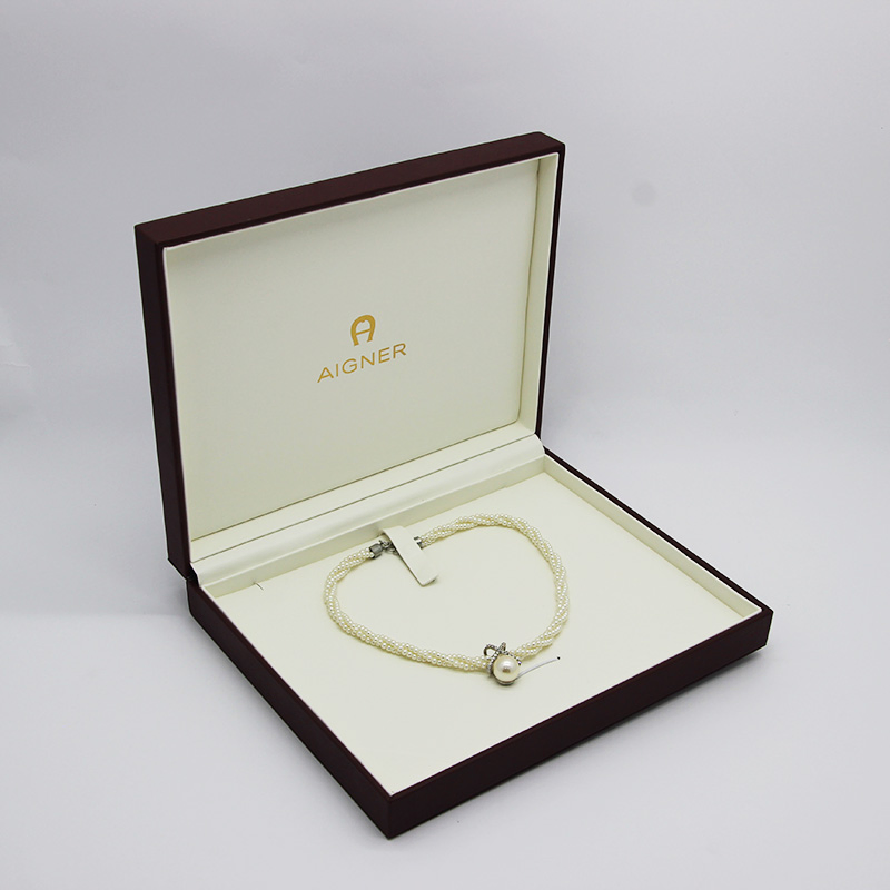 High End Simple Wind Red Leather Rectangular Gift Packaging Box