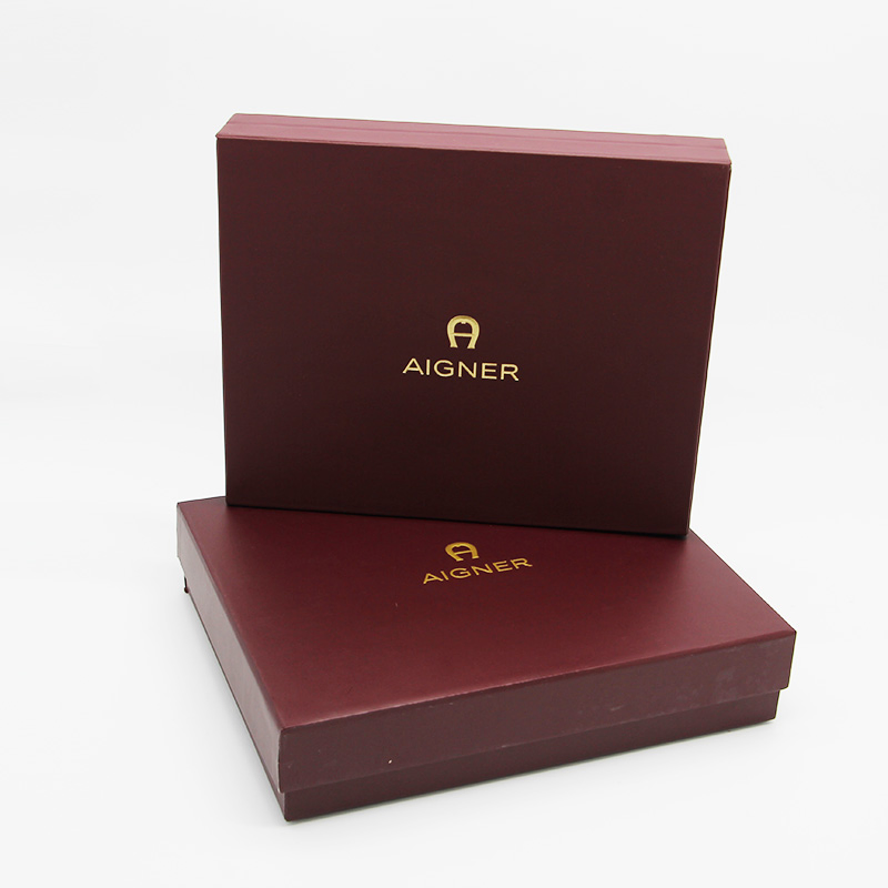 High End Simple Wind Red Leather Rectangular Gift Packaging Box