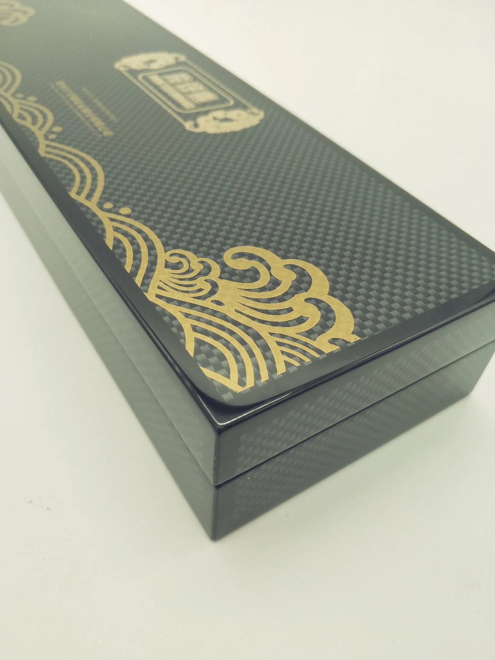 Luxury Carbon Fiber Wooden Medicine Packaging Health Care Gift Box