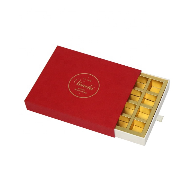 Luxury Custom Design Chocolate Packaging Gift Box with Drawer Insert