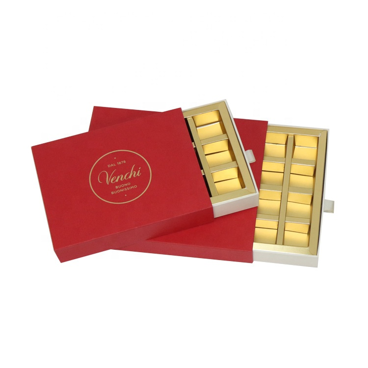 Luxury Custom Design Chocolate Packaging Gift Box with Drawer Insert