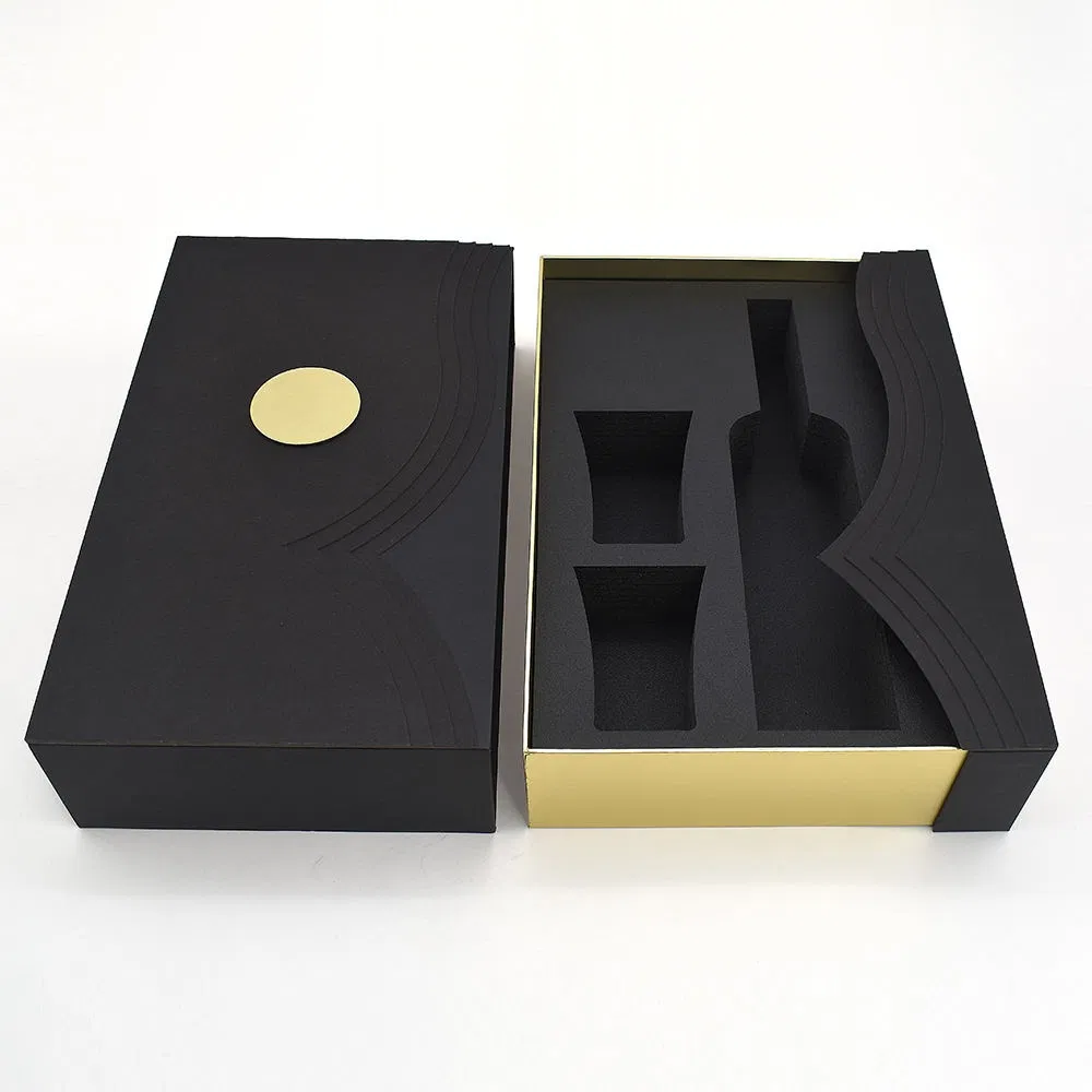 OEM Fashion Packing Gift Champagne Wine Alcohol Gift Bottle Leather Wine Box