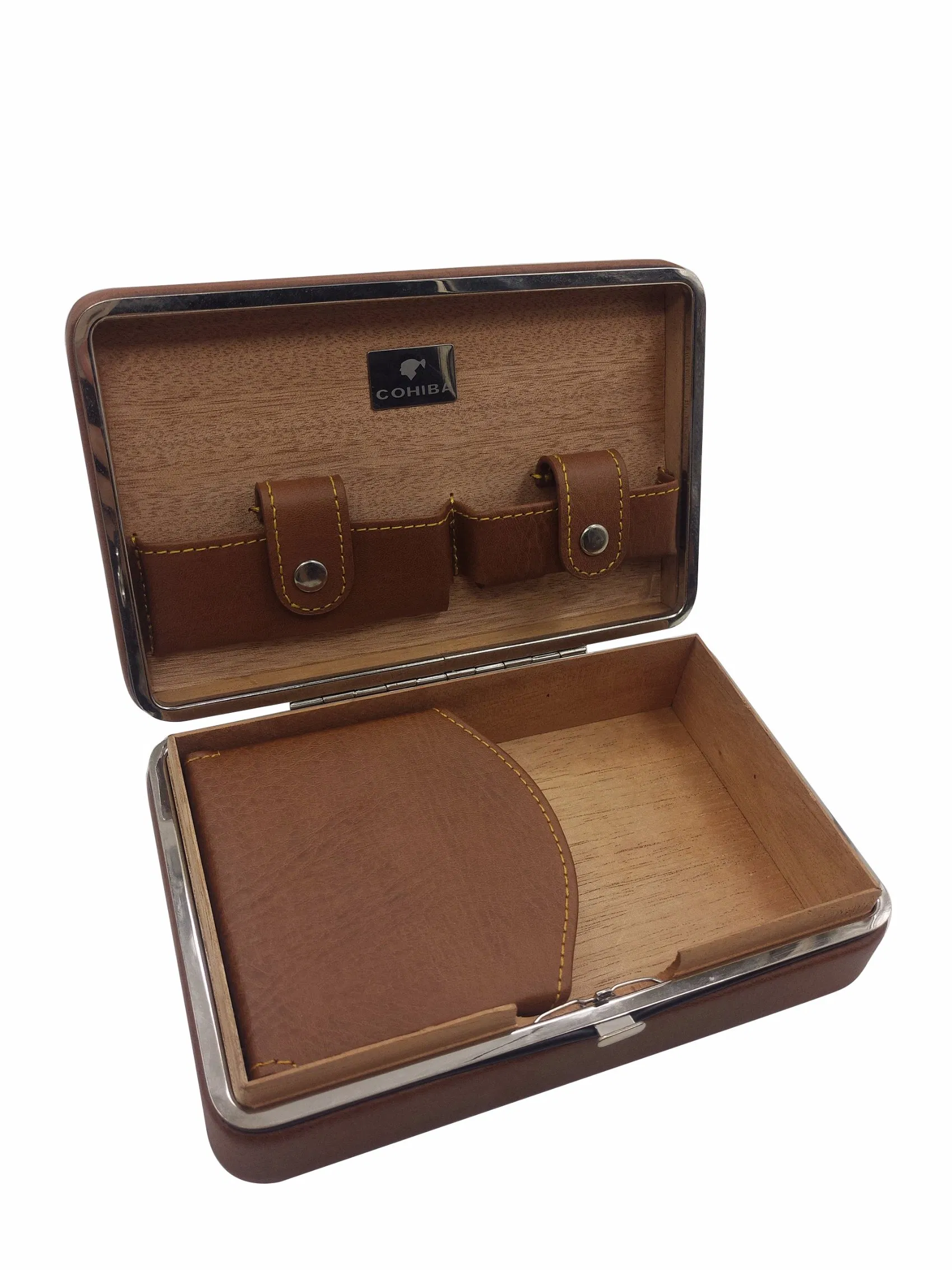 OEM High End Design PU Leather Cigar Gift Packaging Box for Storage