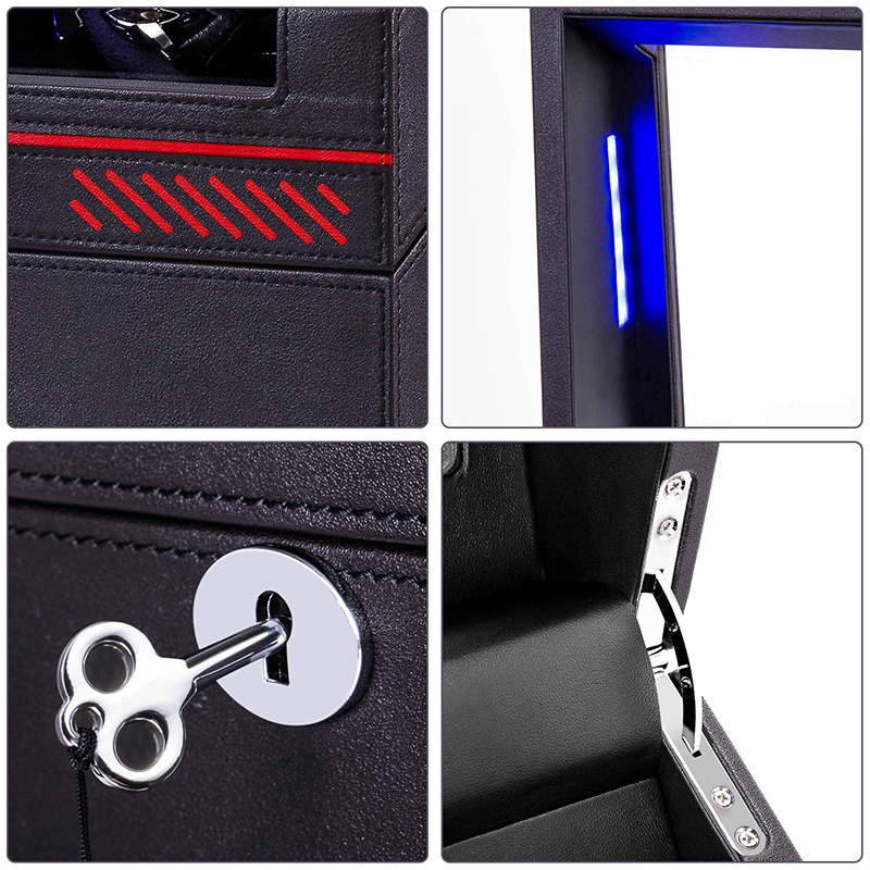 OEM Luxury Packaging Box Wood Texture Paper Watch Winder Packaging Display Box