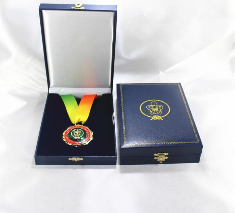 Professional Custom Logo Premium Paper Round Coin Box Medal Badge Box