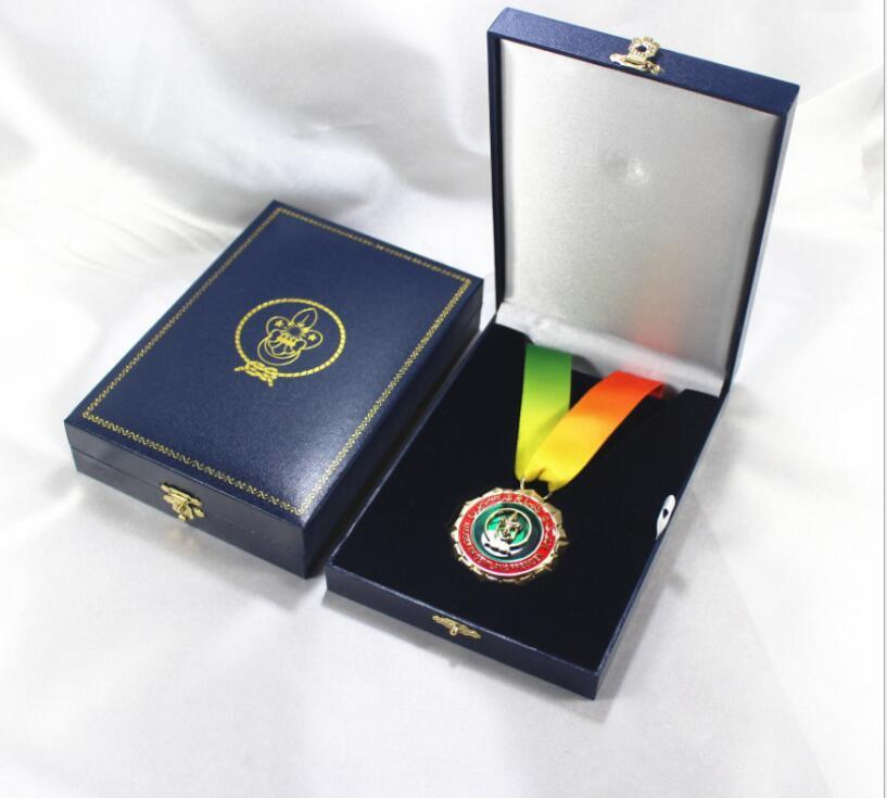 Professional Custom Logo Premium Paper Round Coin Box Medal Badge Box