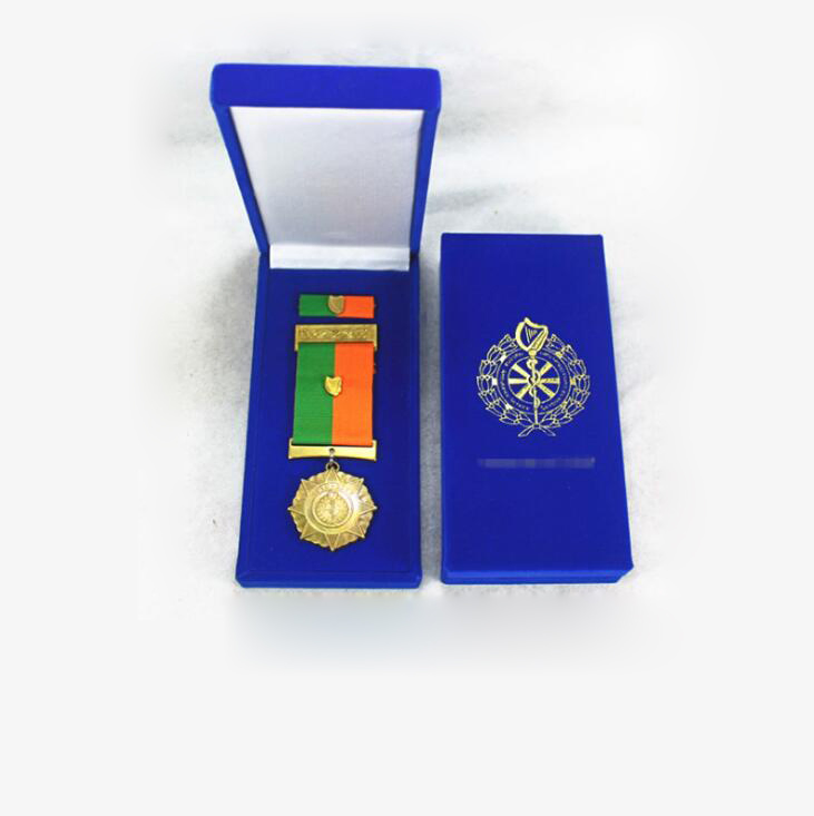 Professional Custom Logo Premium Paper Round Coin Box Medal Badge Box