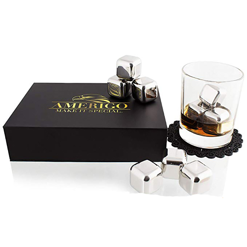 Edit Whiskey Paper Gift Set Box for Men Whiskey Gift with Coasters / Ice Pliers / Whiskey Rock