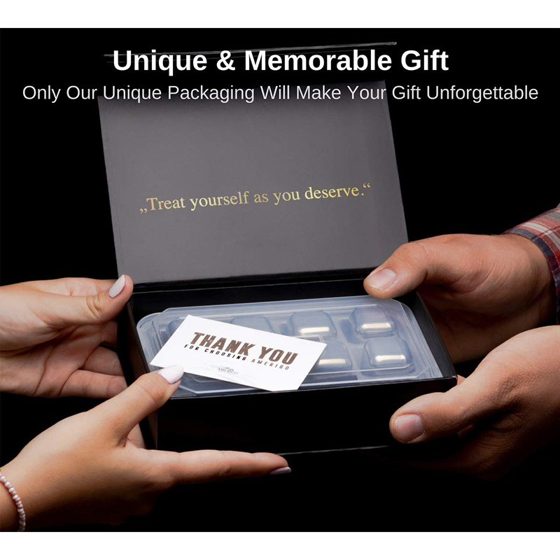 Edit Whiskey Paper Gift Set Box for Men Whiskey Gift with Coasters / Ice Pliers / Whiskey Rock