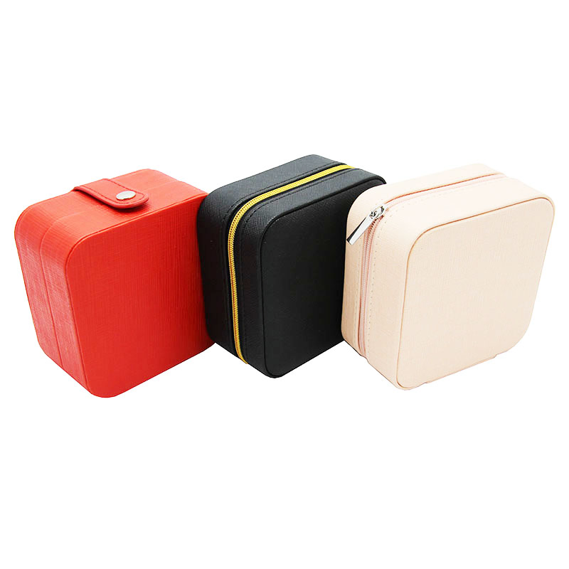 Custom Black and White Red PU Leather Jewelry Gift Packaging Box