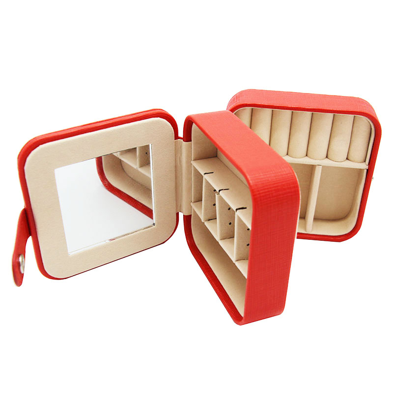 Custom Black and White Red PU Leather Jewelry Gift Packaging Box