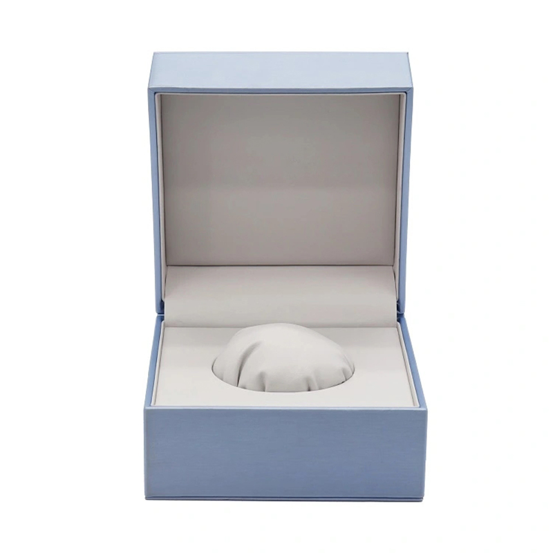 Custom Design Light Blue PU Leather Watch Gift Packaging Box