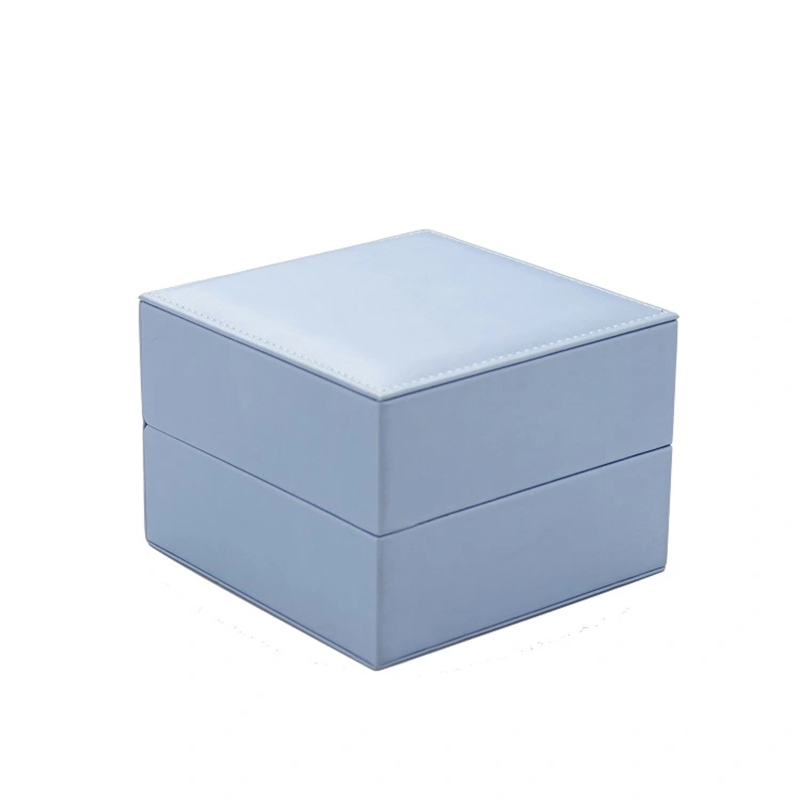 Custom Design Light Blue PU Leather Watch Gift Packaging Box