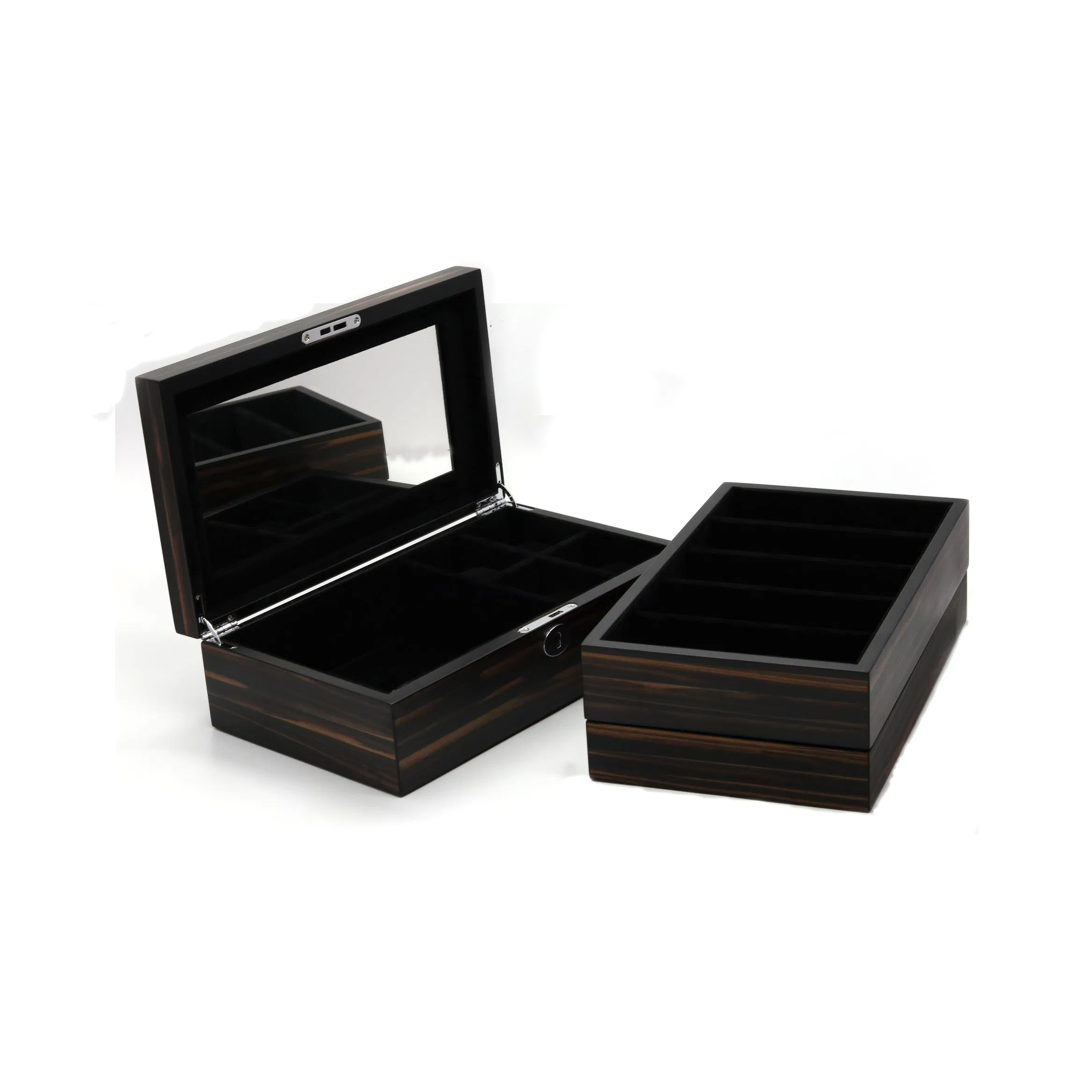 Custom Elegant Wooden Storage Box Texture Jewelry Gift Set Packaging Box