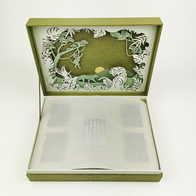 Custom Fashion Packaging Laser Pattern Art Paper Honey Storage Box for Gift