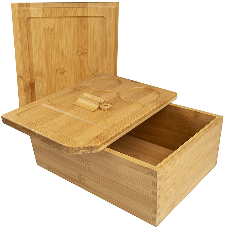 Custom High-End Wooden Packaging Cosmetics Storage Box with Scroll Tray