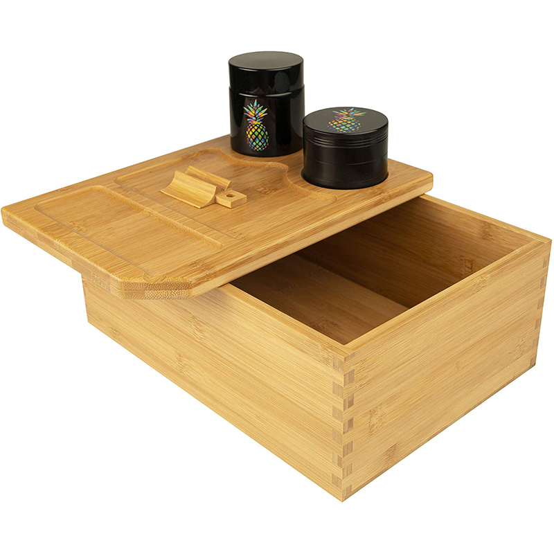 Custom High-End Wooden Packaging Cosmetics Storage Box with Scroll Tray