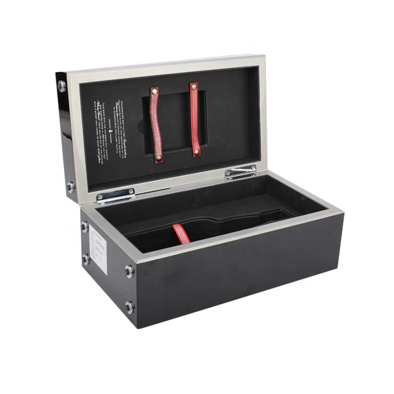 Custom High Gloss Piano Paint Handmade Wooden Wine Box for Storage