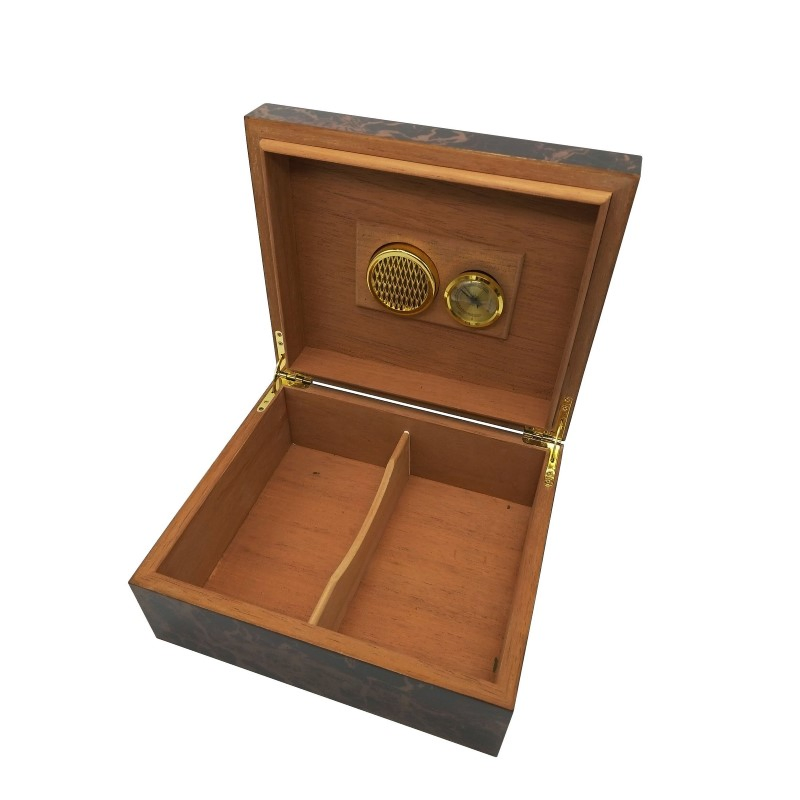 Custom High Glossy PU Lacquer Painted Wooden Cigar Humidor Box for Storage