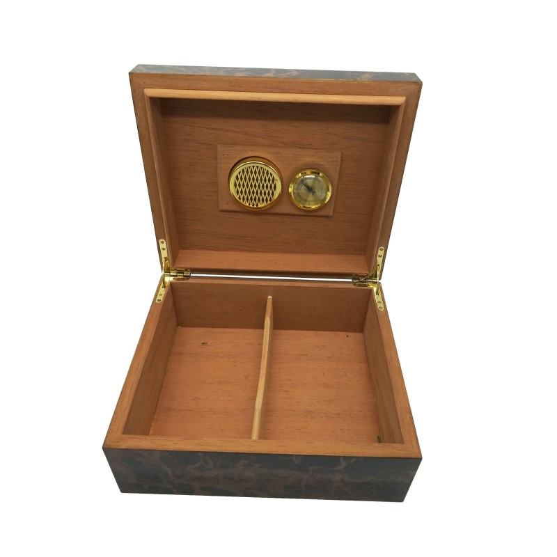 Custom High Glossy PU Lacquer Painted Wooden Cigar Humidor Box for Storage