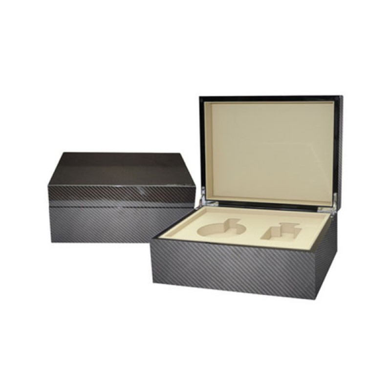 Custom Logo Carbon Fiber Wooden Storage Box Luxury Perfume Boxes for Gift