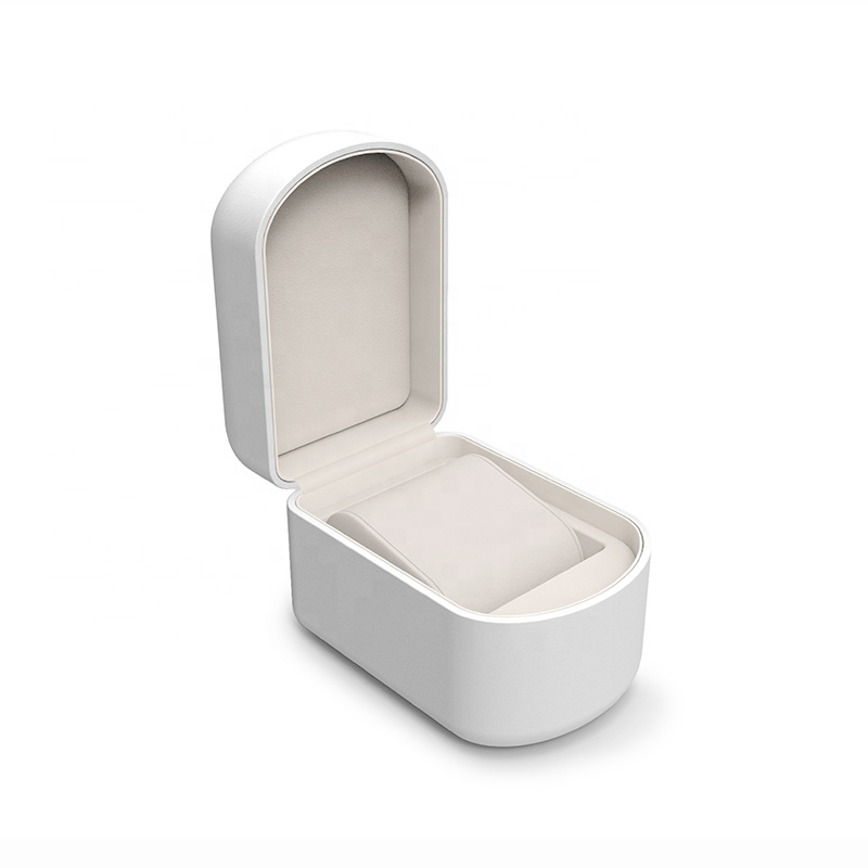 Custom Logo High End Luxury Plastic White Watch Gift Box with Packaging
