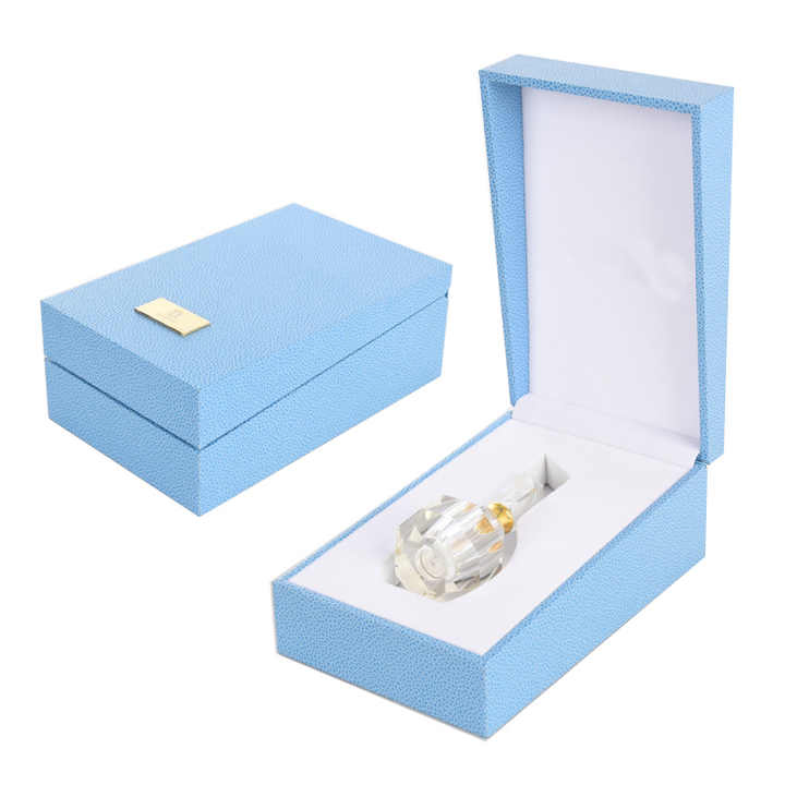 Custom Logo Plastic Cover PU Leather Paper Perfume Gift Packaging Jewelry Watch Makeup Box Velvet Cover EVA Lining