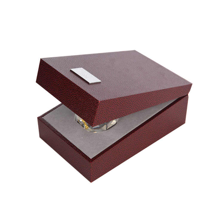 Custom Logo Plastic Cover PU Leather Paper Perfume Gift Packaging Jewelry Watch Makeup Box Velvet Cover EVA Lining