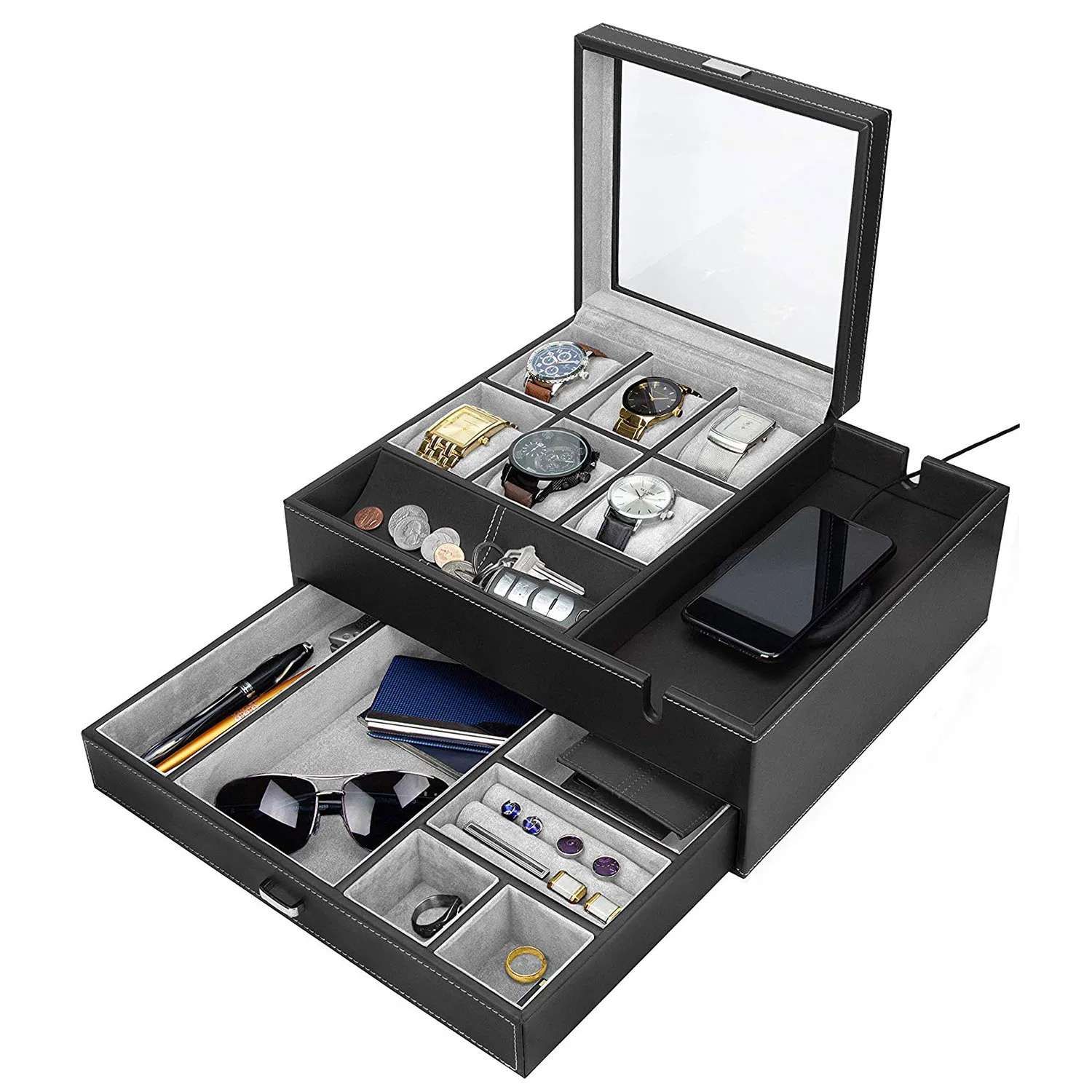 Custom Logo Printed Packaging Storage Box Wooden Gift Wine Box