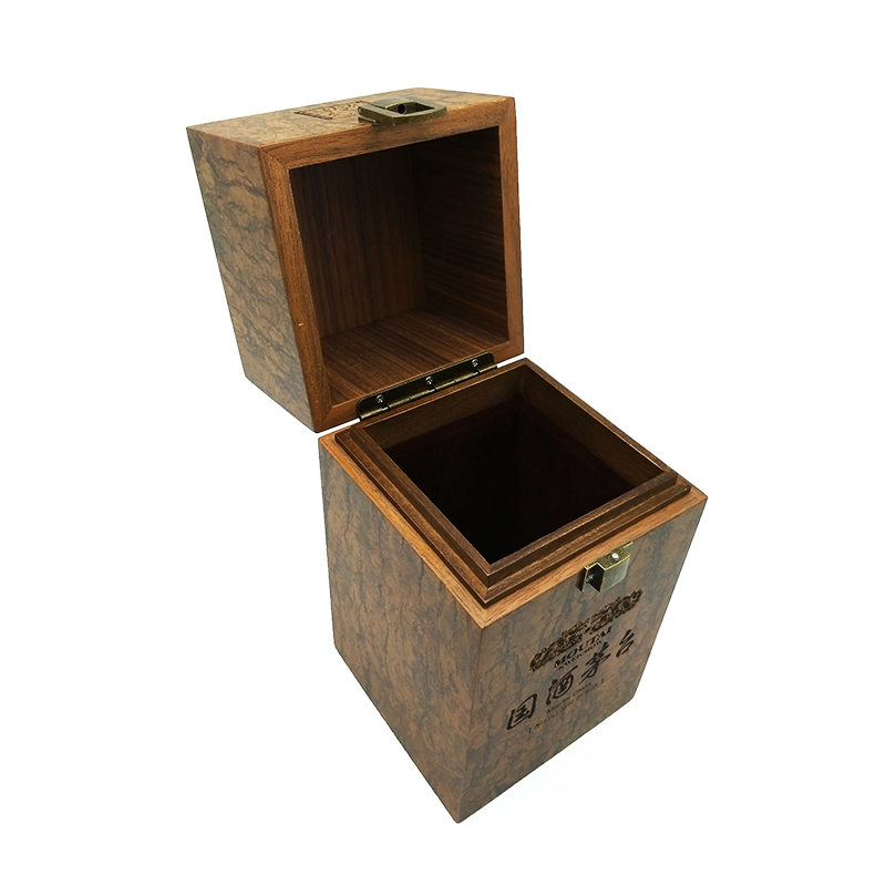 Custom Logo Printed Packaging Storage Box Wooden Gift Wine Box