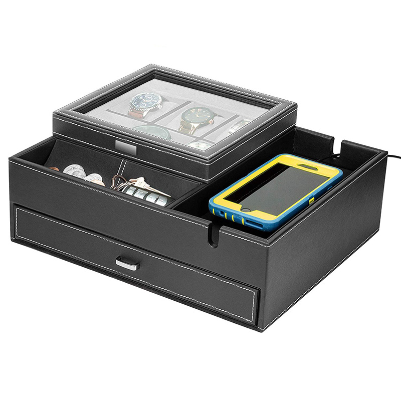 Custom Luxury Design Leather Watch Box Jewelry Packaging Storage Box