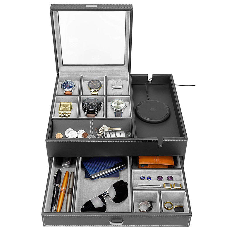 Custom Luxury Design Leather Watch Box Jewelry Packaging Storage Box