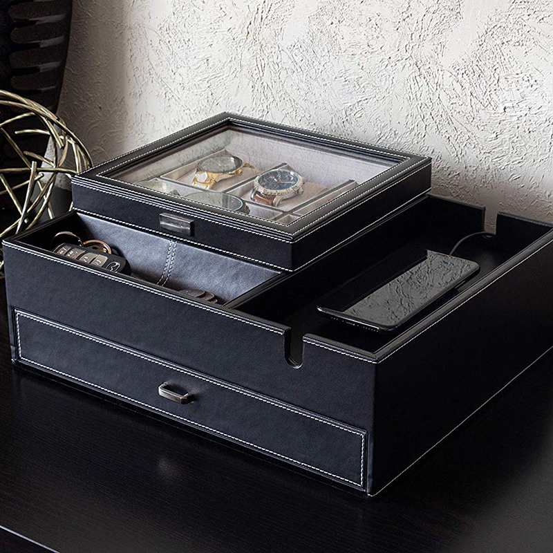 Custom Luxury Design Leather Watch Box Jewelry Packaging Storage Box