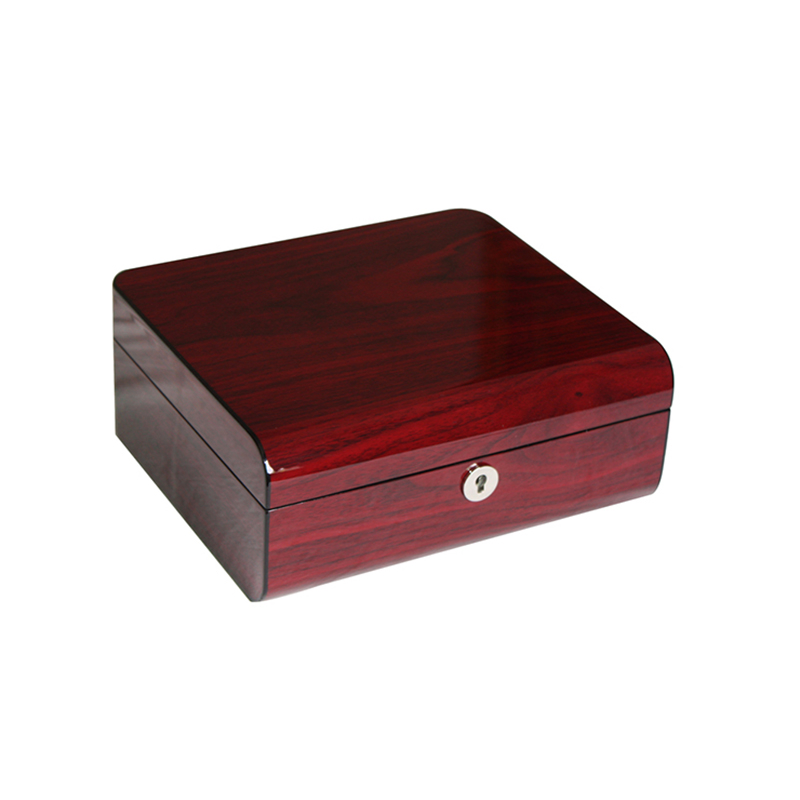Custom Luxury Ebony Wooden Packaging Watch Box with Velvet Pillow