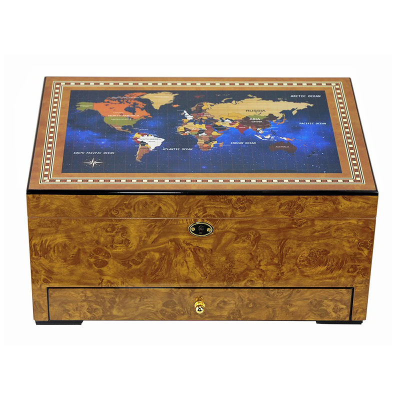 Custom Luxury Spanish Cedar Wooden Cigar Humidor Box