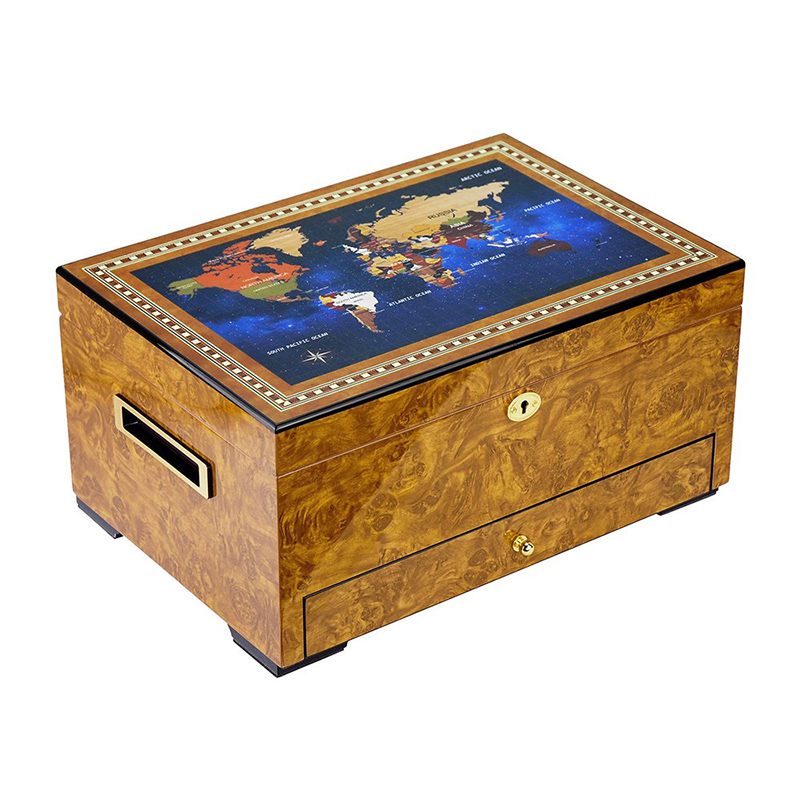 Custom Luxury Spanish Cedar Wooden Cigar Humidor Box