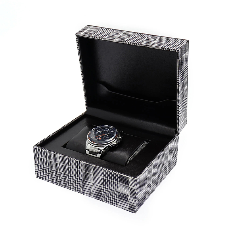 Custom Men Gift PU Watch Box with Mesh Matte Finish