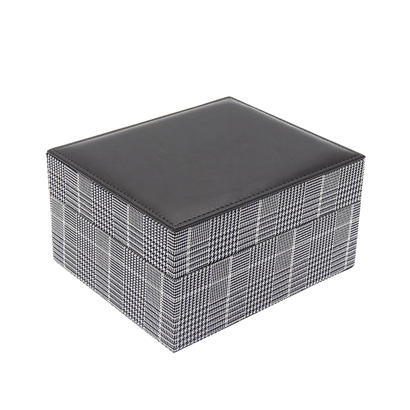 Custom Men Gift PU Watch Box with Mesh Matte Finish