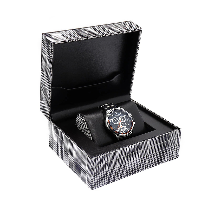 Custom Men Gift PU Watch Box with Mesh Matte Finish