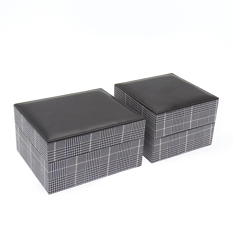 Custom Men Gift PU Watch Box with Mesh Matte Finish