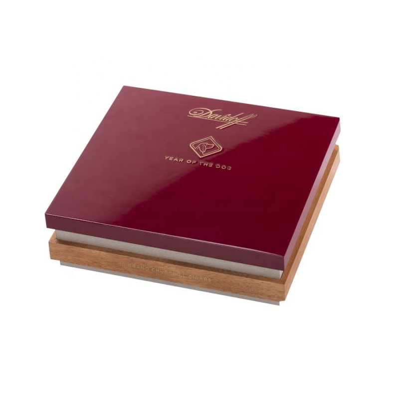 Custom Modern Rectangle Wooden Cigar Packaging Boxes for Premium Cigars