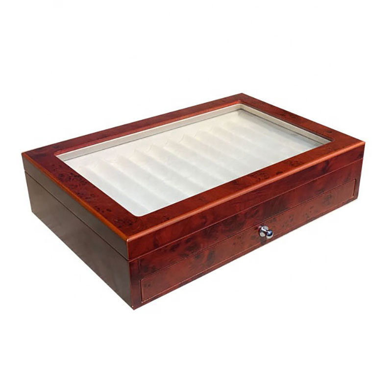 Custom Personalized Design Luxury 23 Slot Rectangle Wooden Pen Gift Box