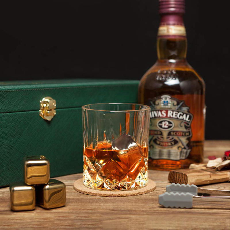 Custom Personalized Design Luxury Packaging Leather Whiskey Glass Wine Box